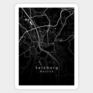 Salzburg Austria City Map dark Sticker